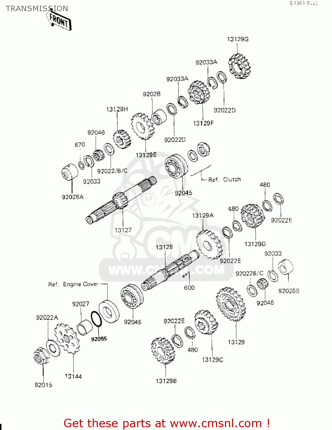 TRANSMISSION KZ700A1 1984 USA CALIFORNIA