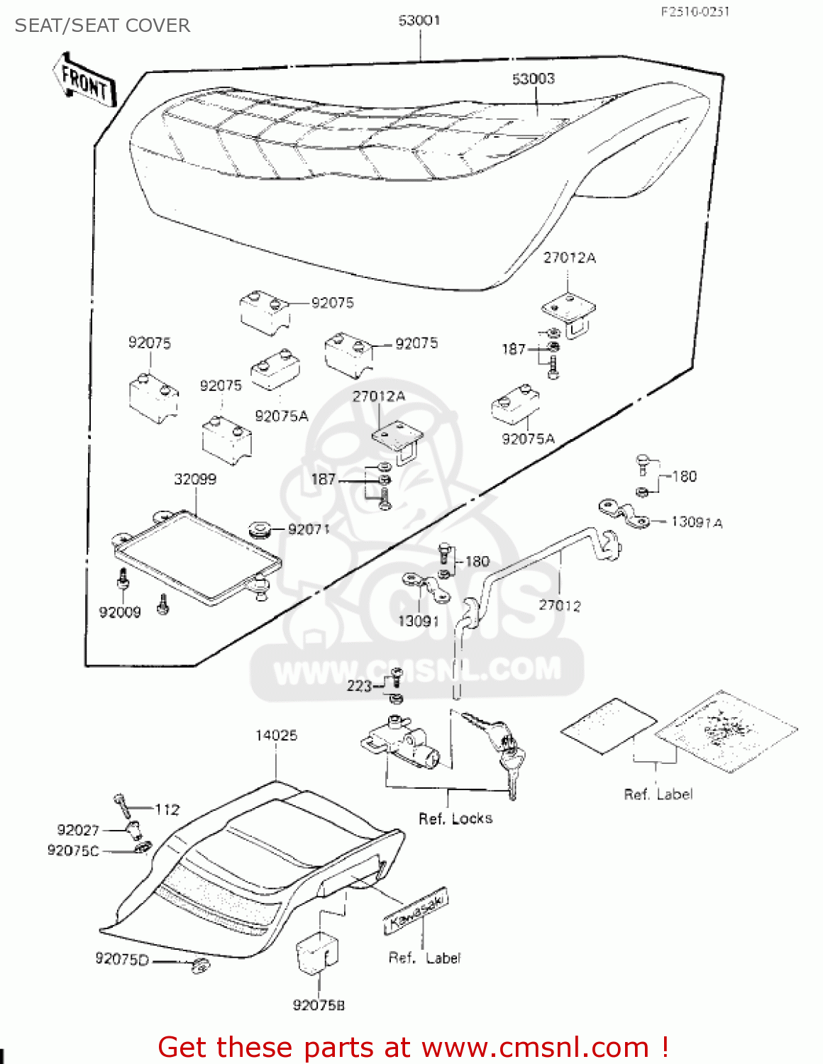 SEAT/SEAT COVER KZ700A1 1984 USA CALIFORNIA