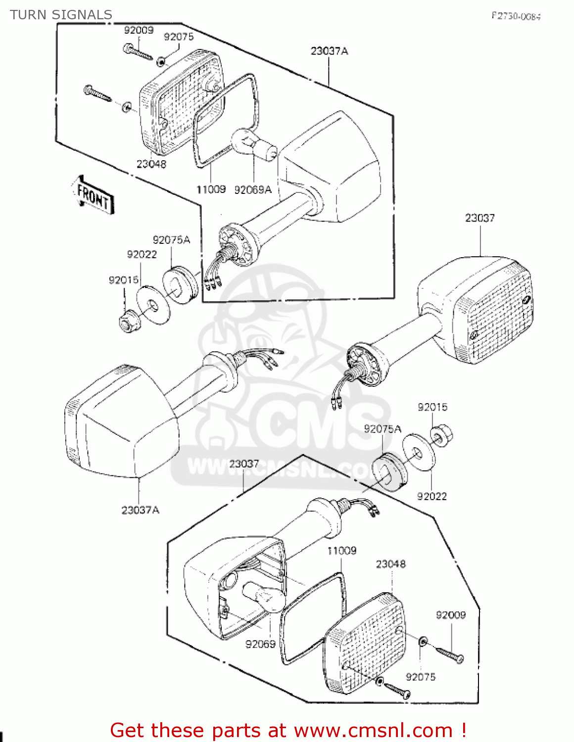 TURN SIGNALS KZ700A1 1984 USA CALIFORNIA