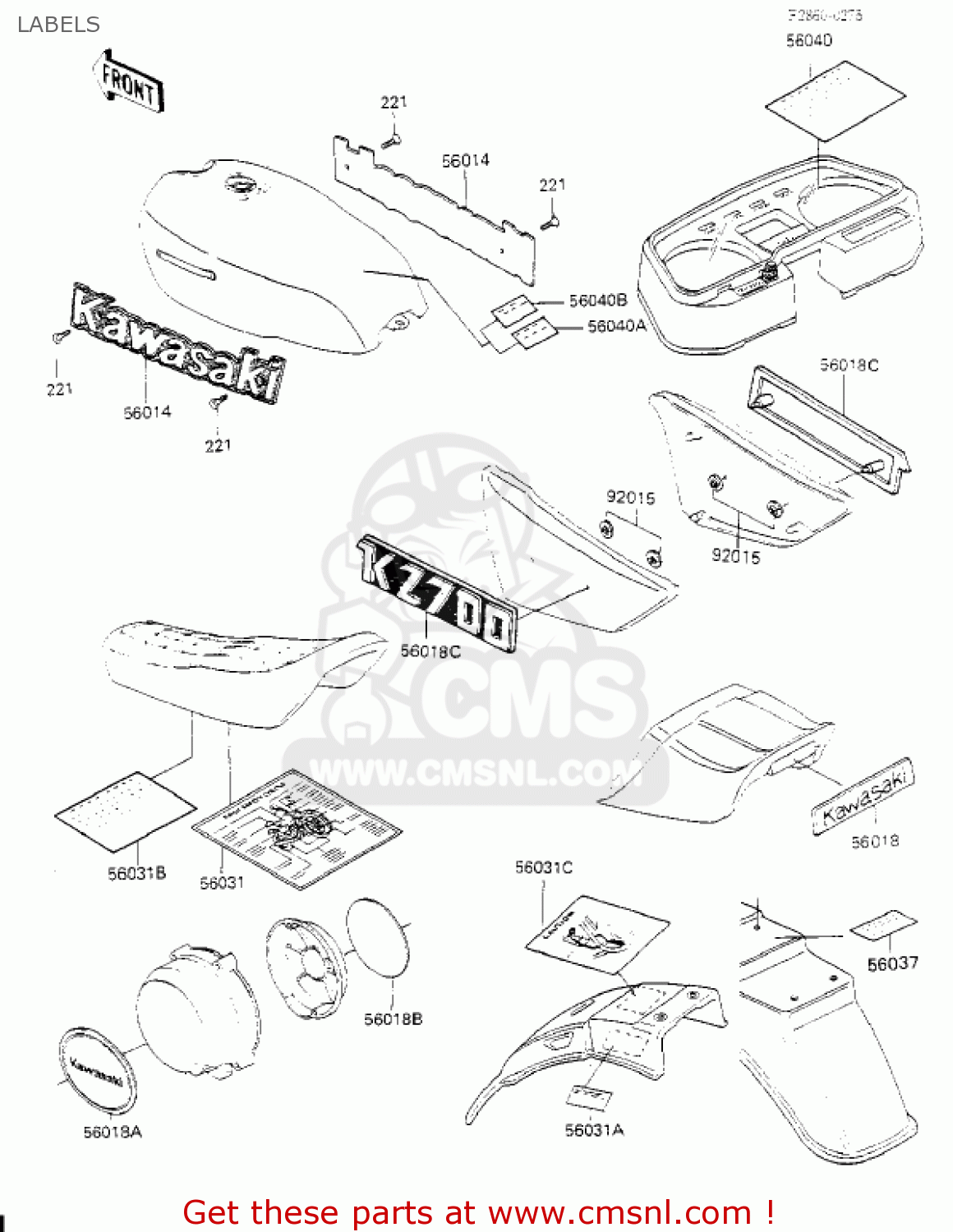 LABELS KZ700A1 1984 USA CALIFORNIA