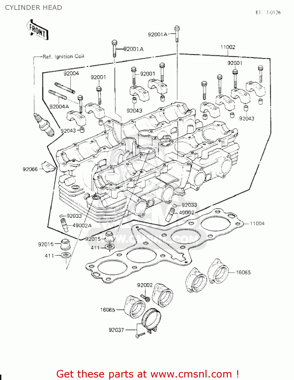 CYLINDER HEAD KZ700A1 1984 USA CALIFORNIA