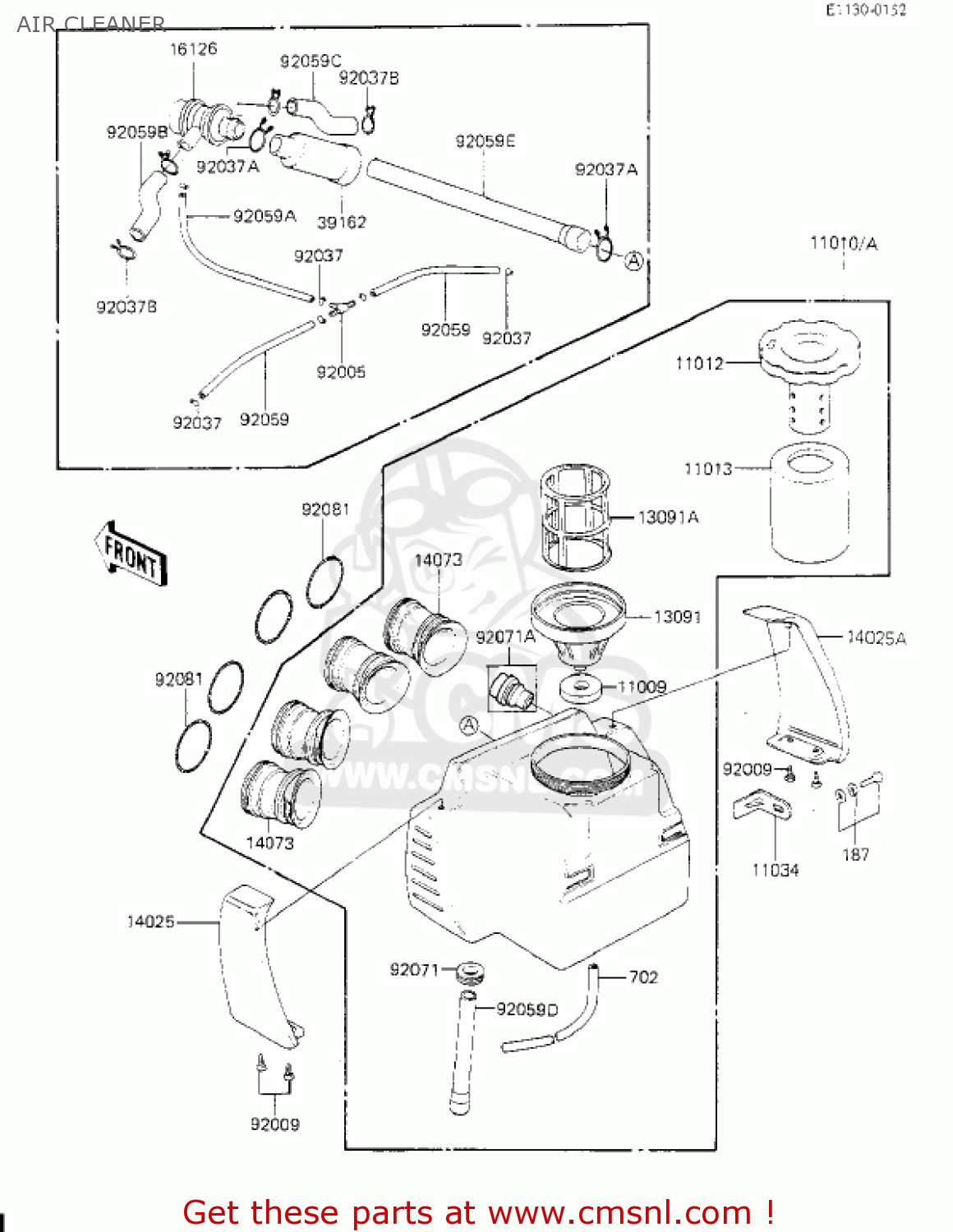 AIR CLEANER KZ700A1 1984 USA CALIFORNIA