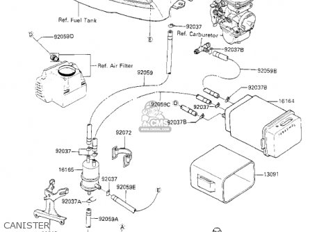 CANISTER - KZ700A1 1984 USA CALIFORNIA