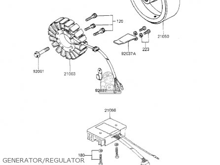 GENERATOR/REGULATOR - KZ700A1 1984 USA CALIFORNIA