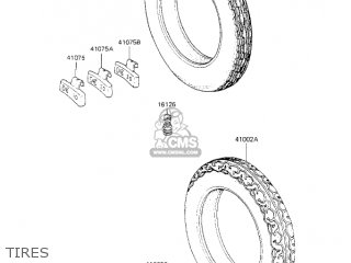 TIRES - KZ700A1 1984 USA CALIFORNIA