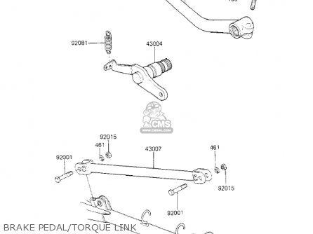 BRAKE PEDAL/TORQUE LINK - KZ700A1 1984 USA CALIFORNIA