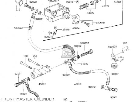 FRONT MASTER CYLINDER - KZ700A1 1984 USA CALIFORNIA