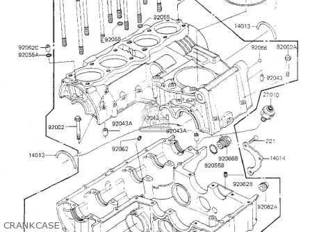 CRANKCASE - KZ700A1 1984 USA CALIFORNIA