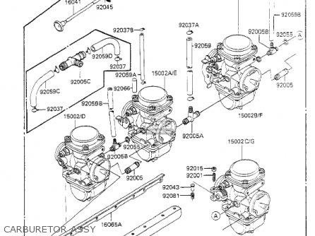 CARBURETOR ASSY - KZ700A1 1984 USA CALIFORNIA