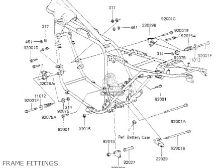 FRAME FITTINGS - KZ700A1 1984 USA CALIFORNIA