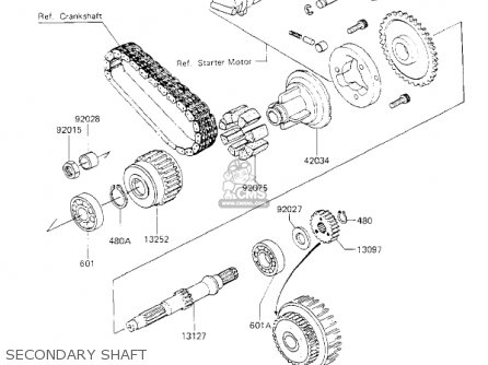 SECONDARY SHAFT - KZ700A1 1984 USA CALIFORNIA