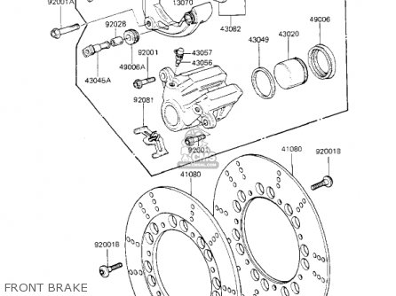 FRONT BRAKE - KZ700A1 1984 USA CALIFORNIA