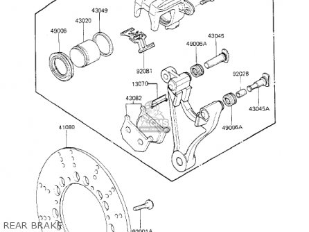 REAR BRAKE - KZ700A1 1984 USA CALIFORNIA