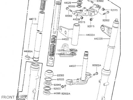 FRONT FORK - KZ700A1 1984 USA CALIFORNIA