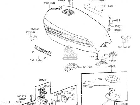 FUEL TANK - KZ700A1 1984 USA CALIFORNIA