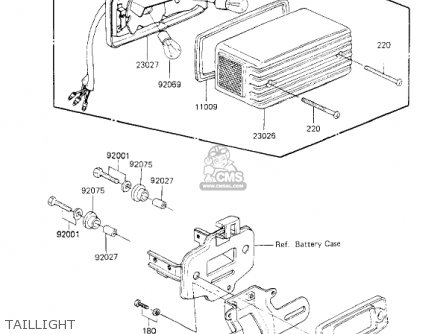 TAILLIGHT - KZ700A1 1984 USA CALIFORNIA