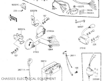 CHASSIS ELECTRICAL EQUIPMENT - KZ700A1 1984 USA CALIFORNIA