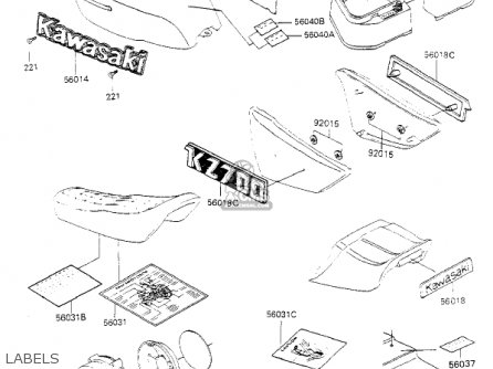 LABELS - KZ700A1 1984 USA CALIFORNIA