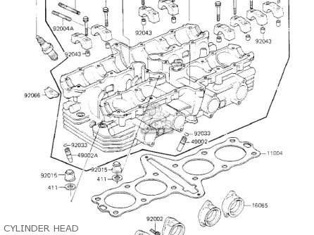 CYLINDER HEAD - KZ700A1 1984 USA CALIFORNIA