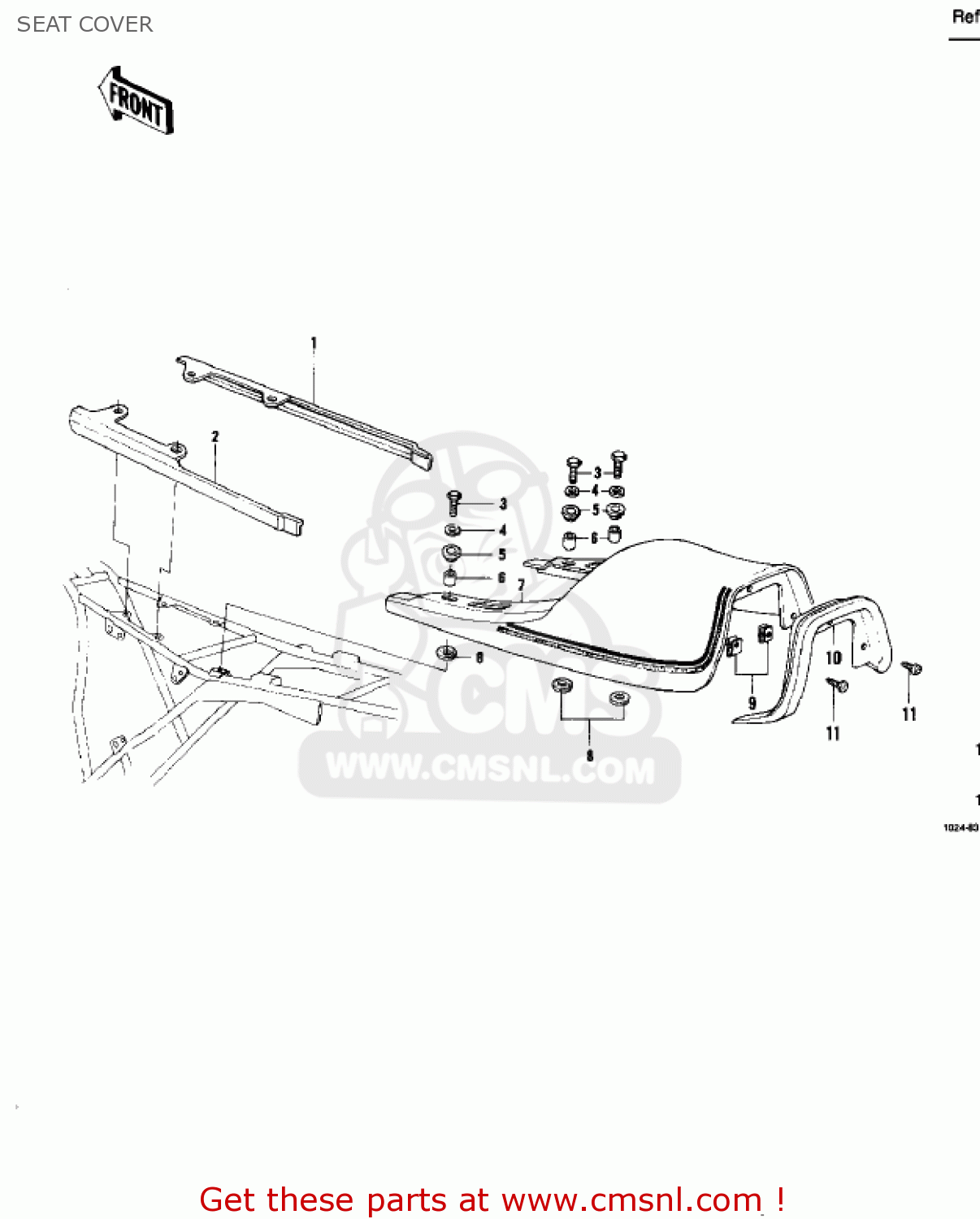 SEAT COVER KZ750B2 1977 USA CANADA / MPH KPH