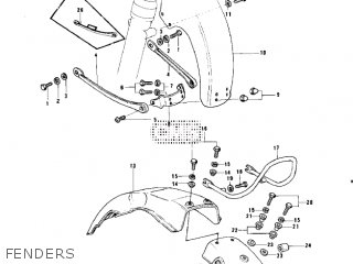 FENDERS - KZ750B2 1977 USA CANADA / MPH KPH