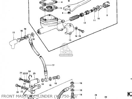 FRONT MASTER CYLINDER (KZ750-B3/ - KZ750B2 1977 USA CANADA / MPH KPH
