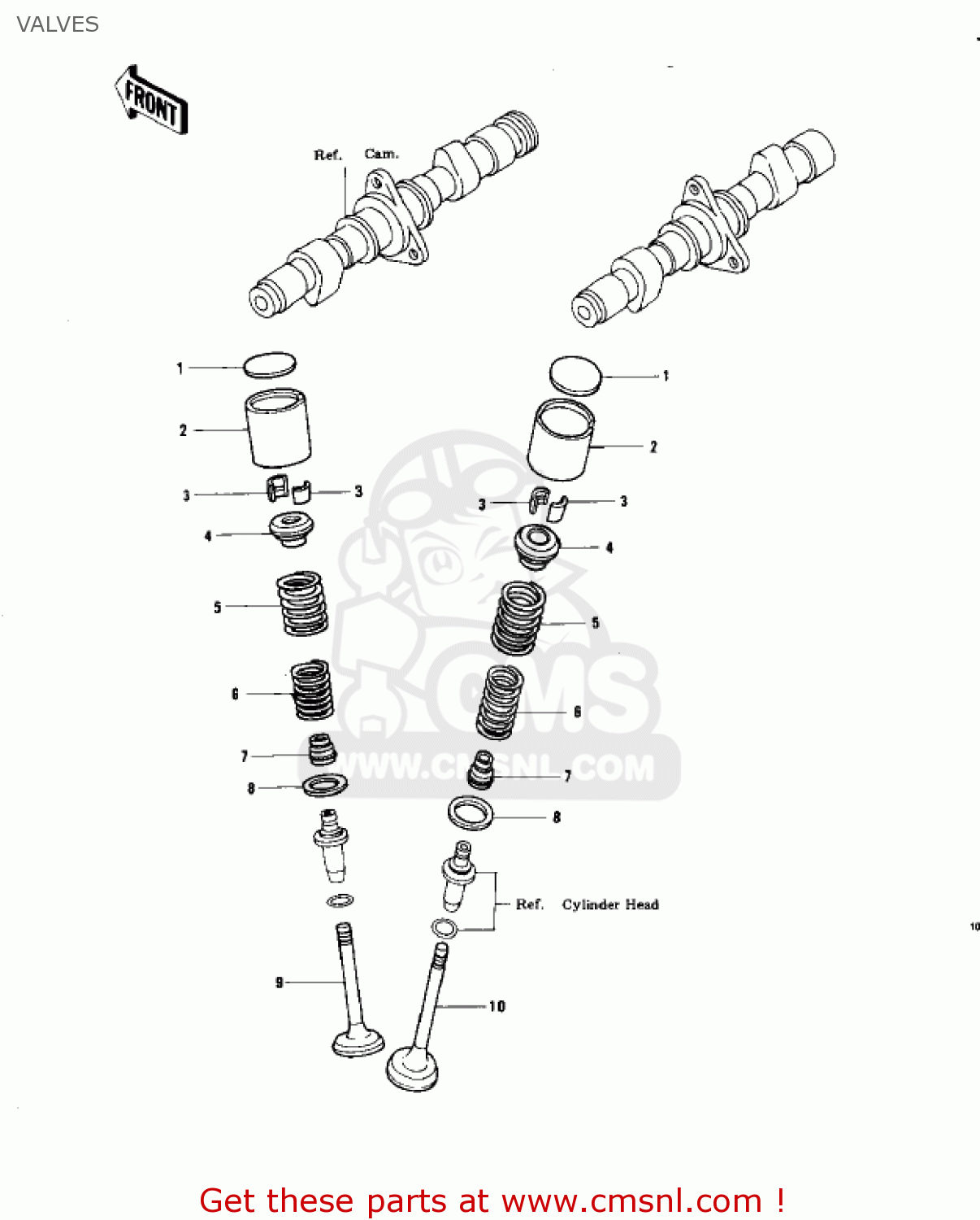 VALVES KZ750B3 1978 USA CANADA / MPH KPH