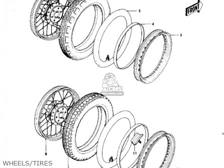 WHEELS/TIRES - KZ750B3 1978 USA CANADA / MPH KPH