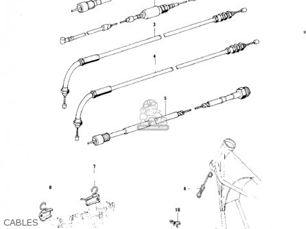 CABLES - KZ750B3 1978 USA CANADA / MPH KPH
