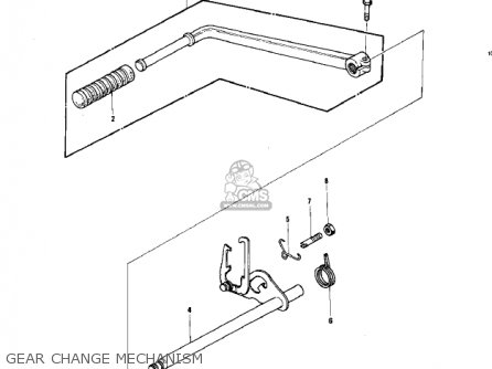 GEAR CHANGE MECHANISM - KZ750B3 1978 USA CANADA / MPH KPH