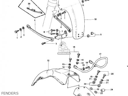 FENDERS - KZ750B4 1979 USA CANADA / MPH KPH