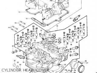 CYLINDER HEAD/COVER - KZ750B4 1979 USA CANADA / MPH KPH