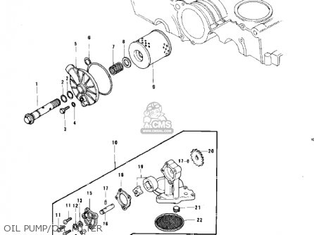 OIL PUMP/OIL FILTER - KZ750B4 1979 USA CANADA / MPH KPH