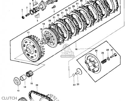 CLUTCH - KZ750B4 1979 USA CANADA / MPH KPH