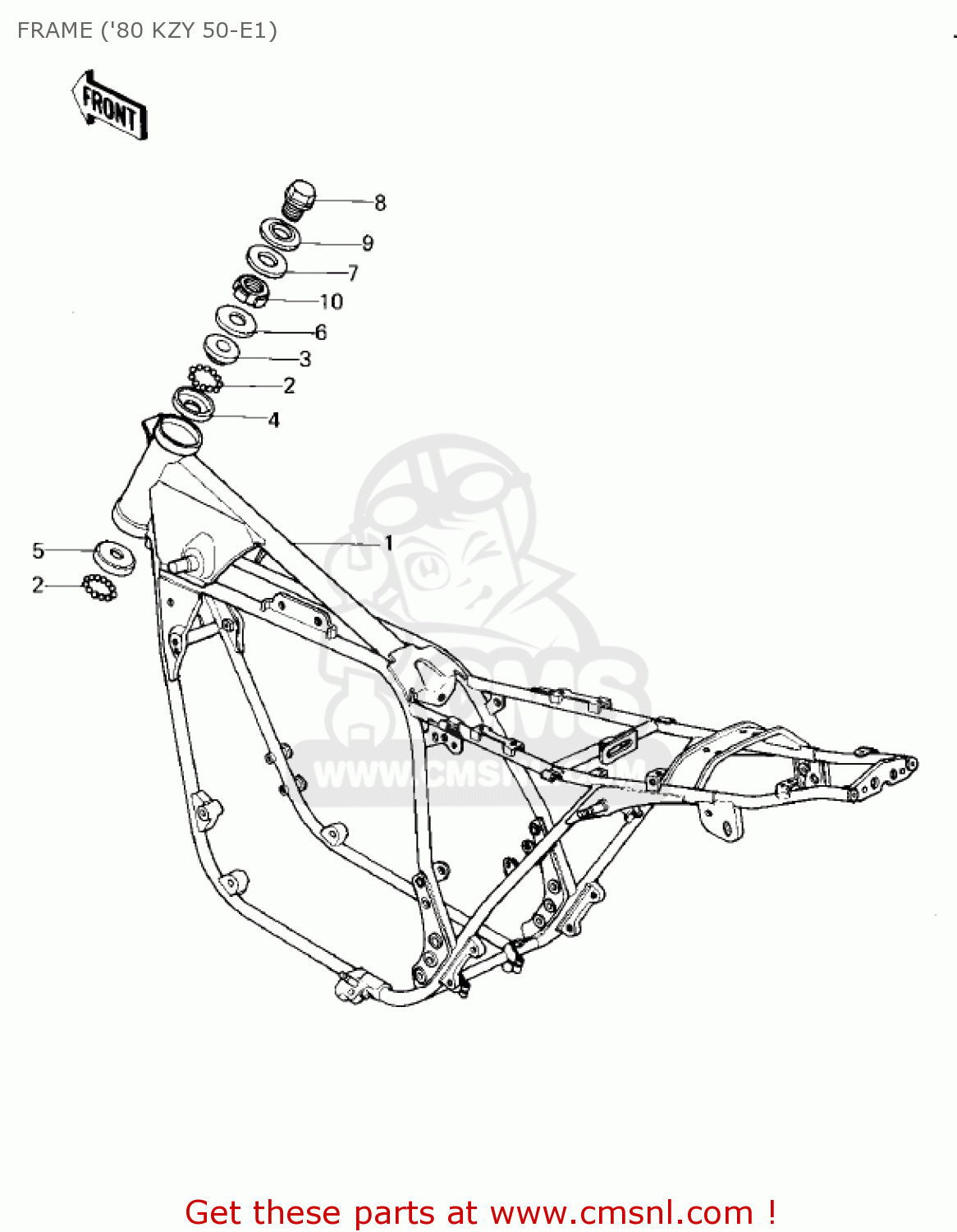 FRAME ('80 KZY 50-E1) KZ750E1 1980 USA CANADA