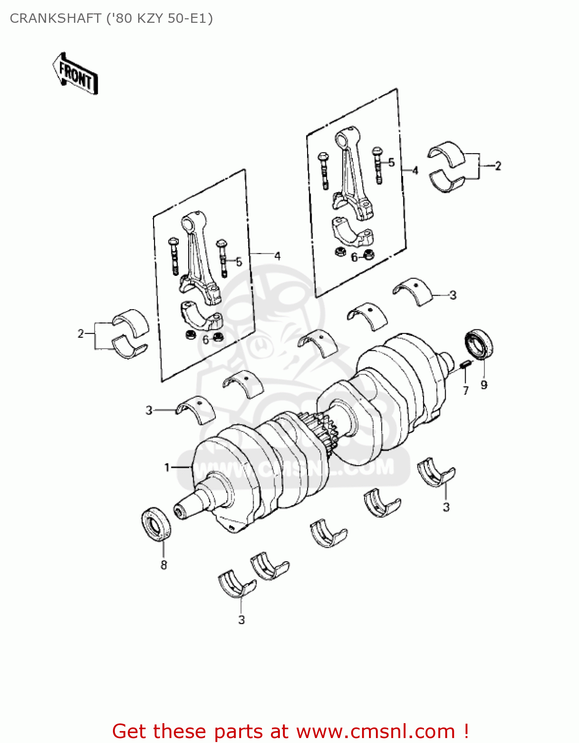 CRANKSHAFT ('80 KZY 50-E1) KZ750E1 1980 USA CANADA