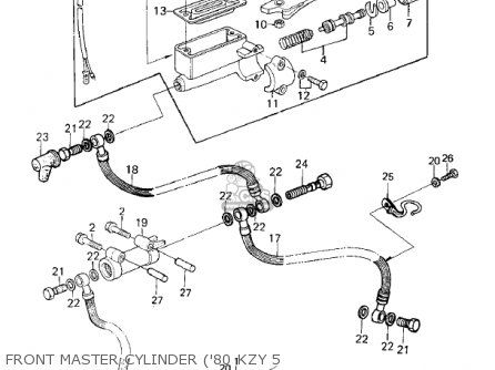 FRONT MASTER CYLINDER ('80 KZY 5 - KZ750E1 1980 USA CANADA