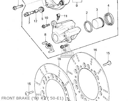 FRONT BRAKE ('80 KZY 50-E1) - KZ750E1 1980 USA CANADA