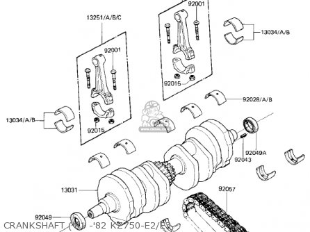 CRANKSHAFT ('81 -'82 KZ750-E2/E3 - KZ750E1 1980 USA CANADA