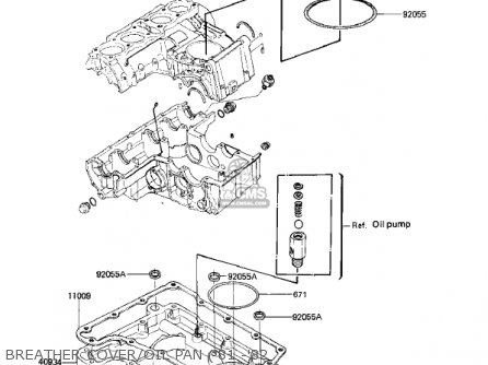 BREATHER COVER/OIL PAN ('81 -'82 - KZ750E1 1980 USA CANADA