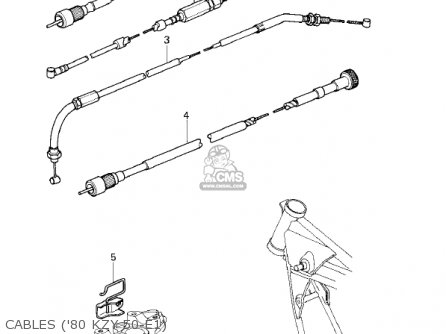 CABLES ('80 KZY 50-E1) - KZ750E1 1980 USA CANADA