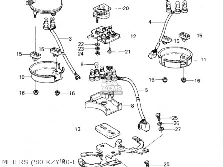 METERS ('80 KZY 50-E1) - KZ750E1 1980 USA CANADA