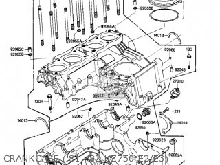 CRANKCASE ('81 -'82 KZ750-E2/E3) - KZ750E1 1980 USA CANADA
