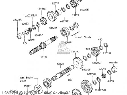 TRANSMISSION ('81 -'82 KZ750-E2/ - KZ750E1 1980 USA CANADA