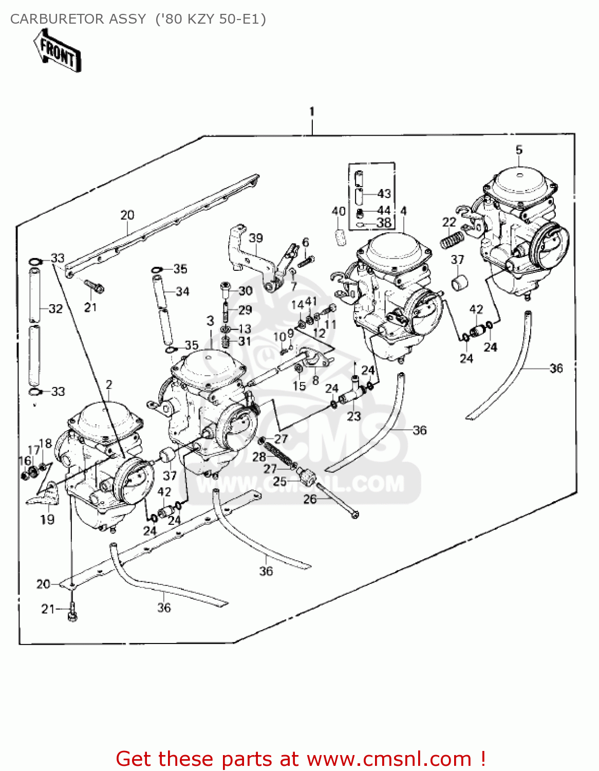 CARBURETOR ASSY  ('80 KZY 50-E1) KZ750E2 1981 USA CANADA