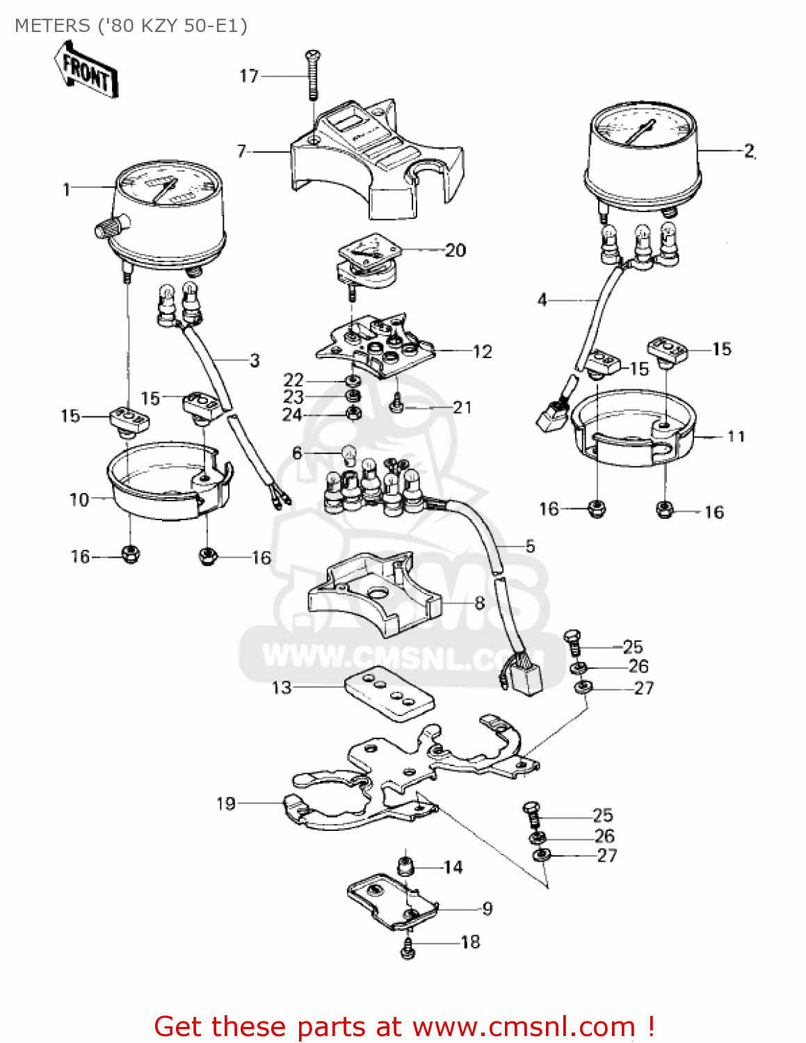 METERS ('80 KZY 50-E1) KZ750E2 1981 USA CANADA
