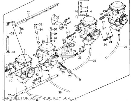 CARBURETOR ASSY  ('80 KZY 50-E1) - KZ750E2 1981 USA CANADA