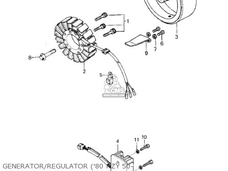 GENERATOR/REGULATOR ('80 KZY 50- - KZ750E2 1981 USA CANADA