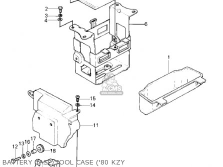 BATTERY CASE/TOOL CASE ('80 KZY - KZ750E2 1981 USA CANADA