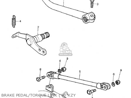 BRAKE PEDAL/TORQUE LINK ('80 KZY - KZ750E2 1981 USA CANADA